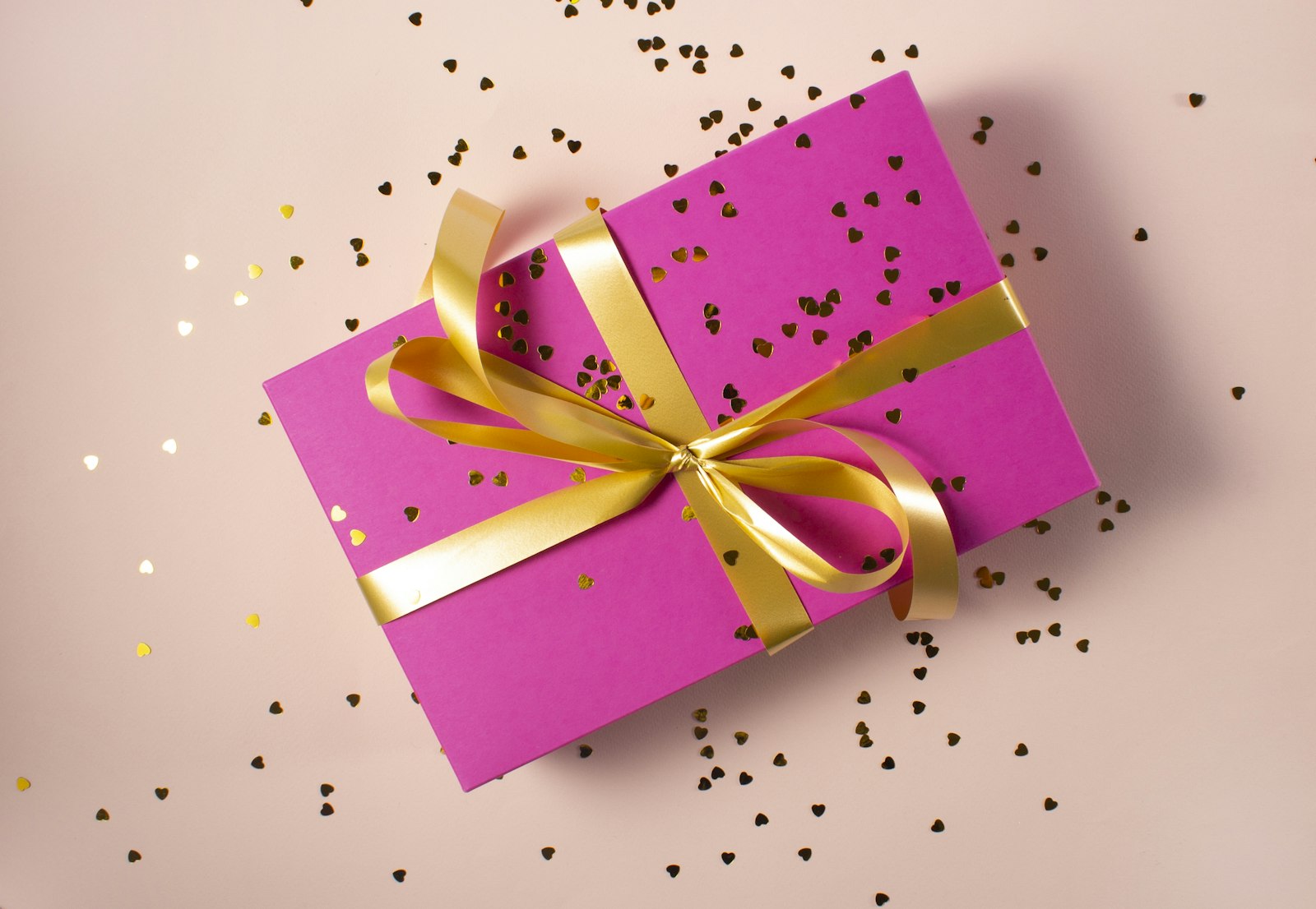 Wrapped gift boxes with ribbon