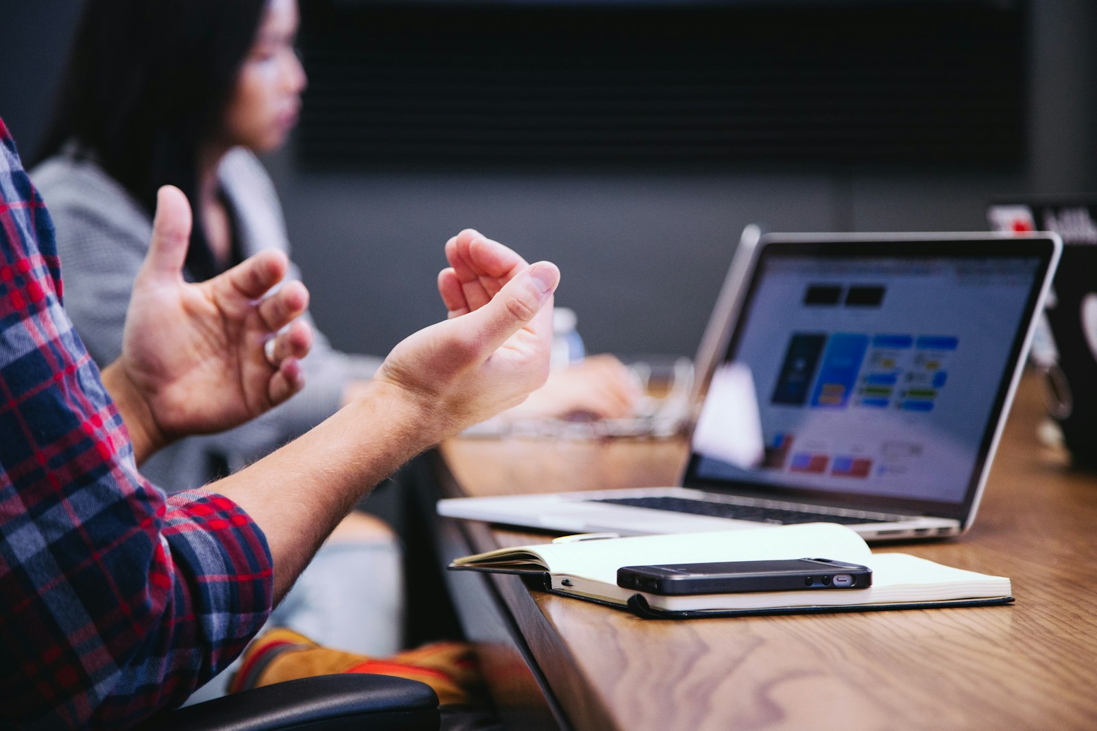 Team collaborating in a modern office space